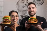 Thriving Burger Shop in Bustling Shopping Strip