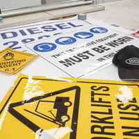 Signs and safety stickers business image