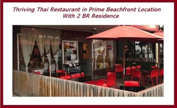 Thriving Restaurant - Beachfront with 2 BR Residence - Heavily Reduced