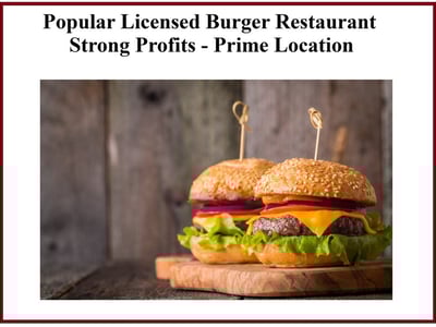 Popular Licensed Burger Restaurant in Prime Location image