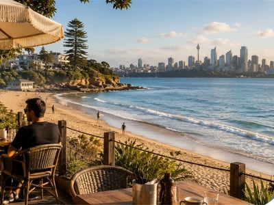 Sydney Harbour Waterfront Cafe Restaurant Panoramic Harbour Views East Sydney image