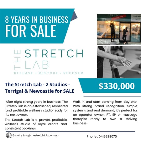 Established Stretch & Recovery Studios - Work-Life Balance Business