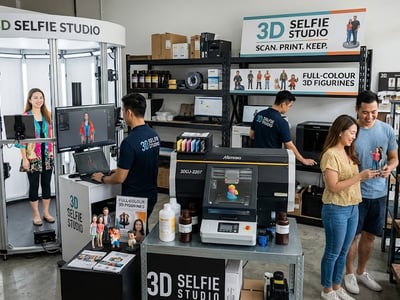 Photo of Full-Colour 3D Figurine Production Setup