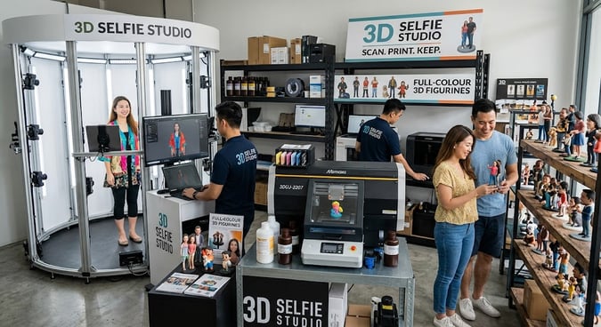 Full-Colour 3D Figurine Production Setup