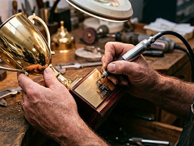 Photo of Profitable Independent Engraving and Printing Enterprise Supplying Custom Trophies with Zero Franchise Fees