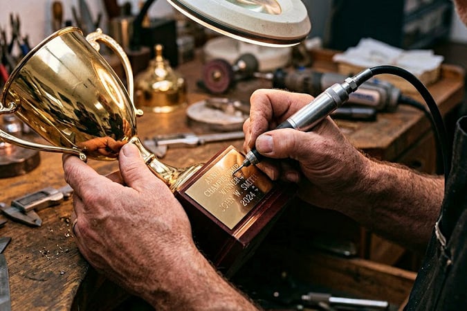 Profitable Independent Engraving and Printing Enterprise Supplying Custom Trophies with Zero Franchise Fees