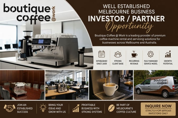 Business Partner Opportunity in Melbourne s Workplace Coffee Market