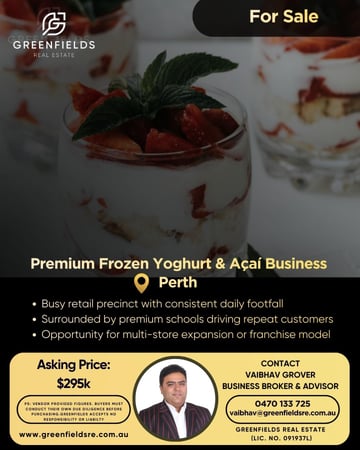 Premium Frozen Yoghurt & Acai Business for Sale  Perth | High Growth Potential | Own the Brand