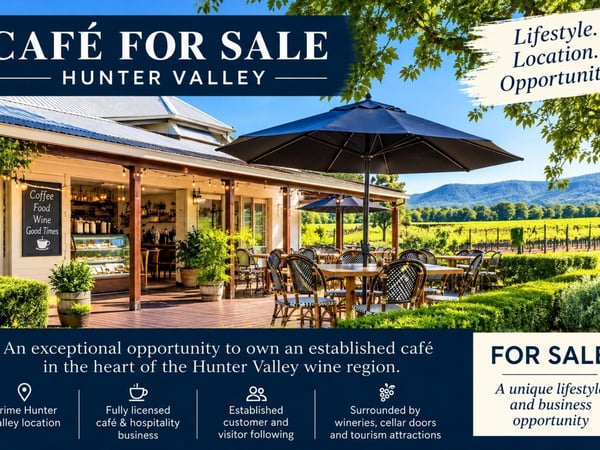 Live the Hunter Valley Lifestyle  Established Licensed Cafe Business For Sale