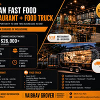 Indian Fast Food Restaurant + Food Truck for Sale | Melbourne Northern Suburbs | 2 Locations image
