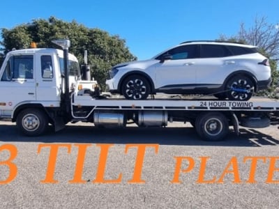 Tow Truck with  13 TILT plates. image