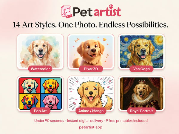 Online Pet Portrait Studio App