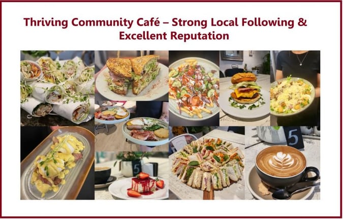 Thriving Community Cafe Strong Local Following & Excellent Reputation