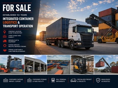 Photo of Established Port Transport, Logistics & Container Storage Business