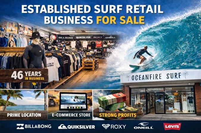 Established Coastal Surf Retail Business 46 Year Legacy | Retail + Online