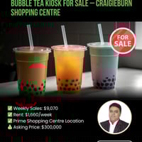 Bubble Tea Kiosk - Busy Shopping Centre - Under Management image