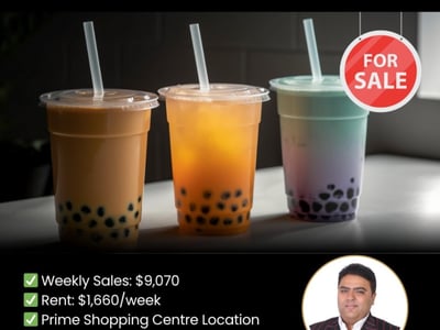 Bubble Tea Kiosk - Busy Shopping Centre - Under Management image