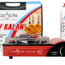 Gaz Lite Red Eazy Kalan (Portable LPG Stove) + 2 Gaz Lite 330g LPG Cylinders
