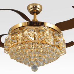 42″ RETRACTABLE BLADE CEILING FAN WITH LED LIGHT DC MOTOR