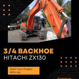 Hitachi ZX130 3/4 Backhoe Rental