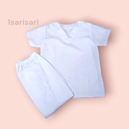 Scrub suit White Top and Pants Set