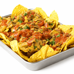 SMOKED PULLED PORK NACHOS WITH SALSA