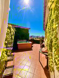 Terrasse vue sur le jacuzzi 2