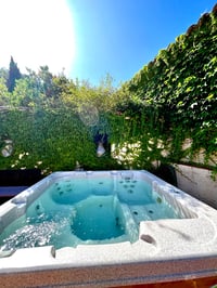 Jacuzzi et végétation