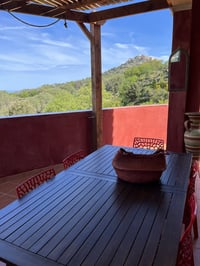 Terrasse vue village