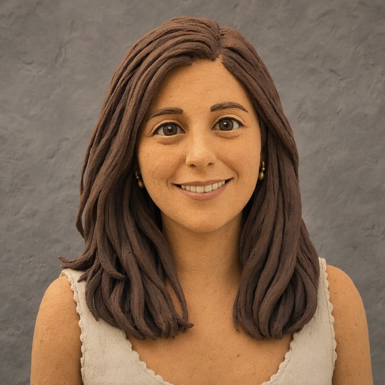 Plastilina: Figura mate con luz suave de estudio
