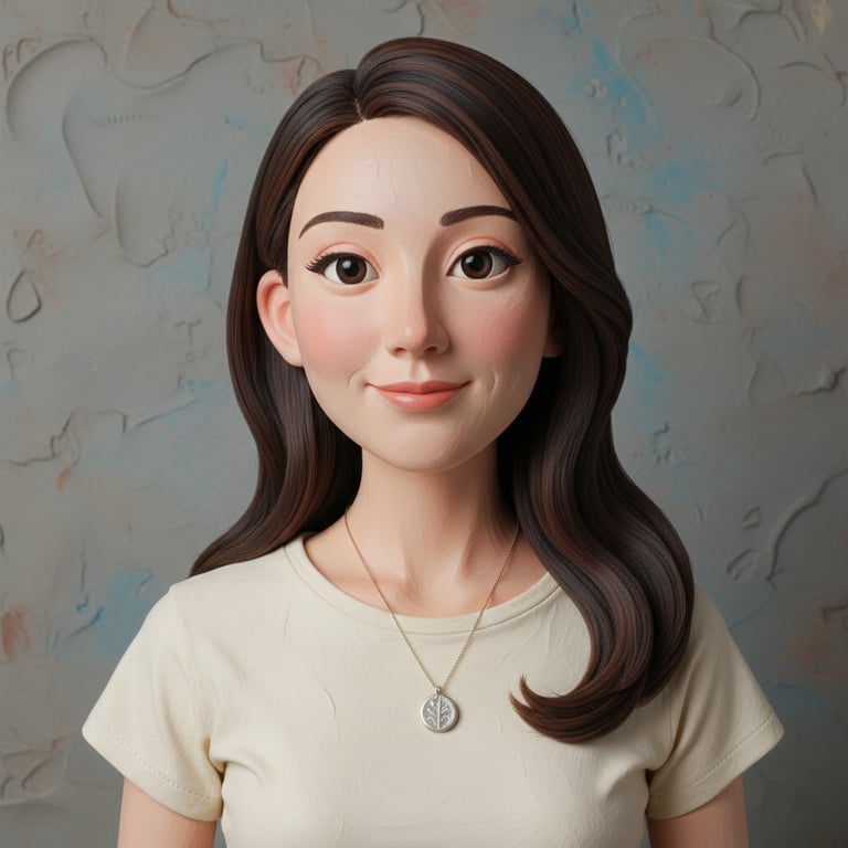 AI clay figure result created with Visio