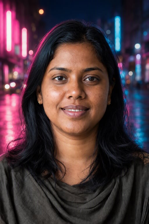 নিয়ন রাত: গোলাপি আর নীল রাতের আভা