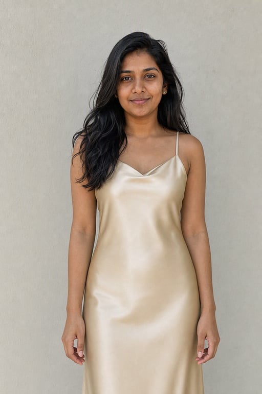 স্যাটিন স্লিপ ড্রেস
