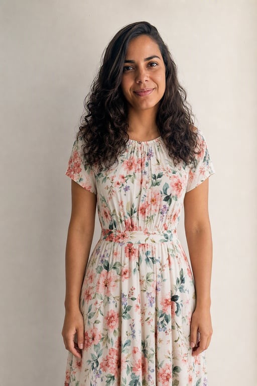 Vestido midi floral