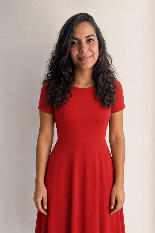 Vestido midi vermelho