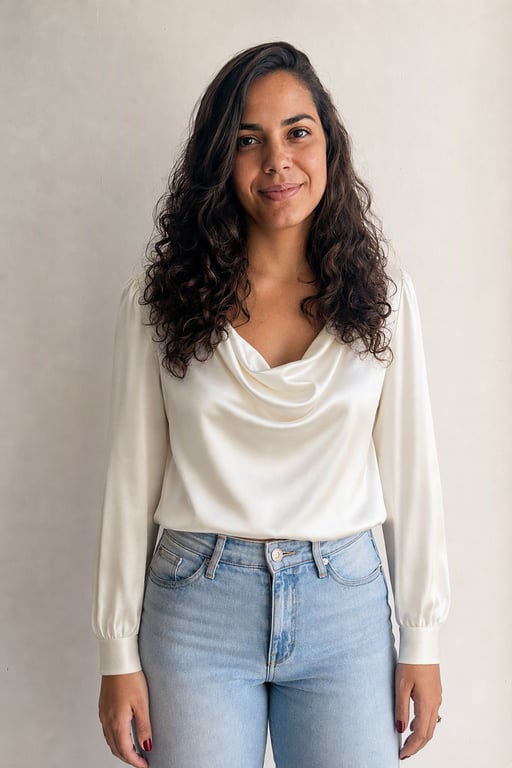 Blusa de seda