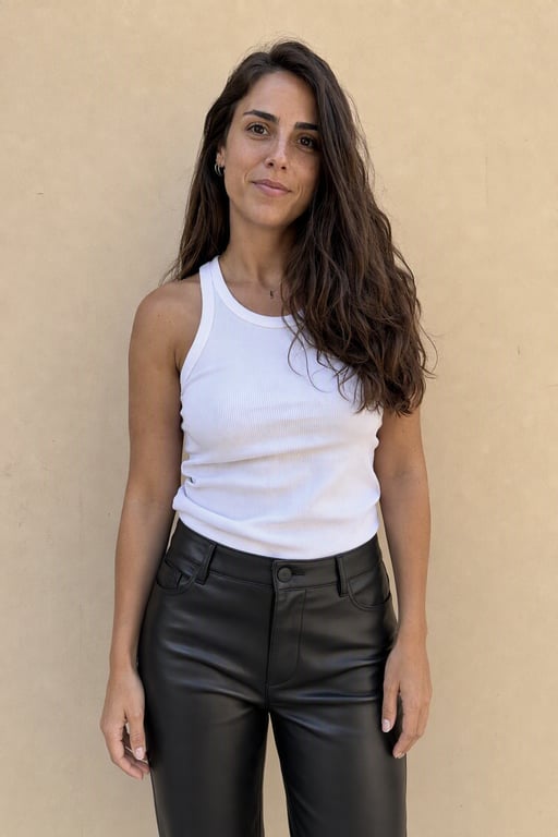 Pantalons efecte pell