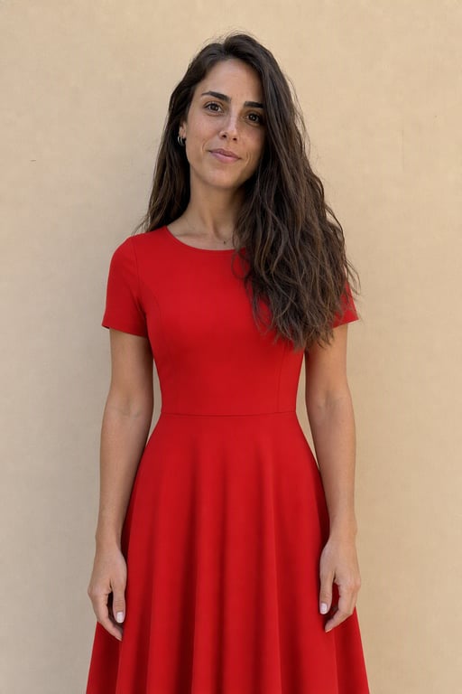Vestit midi vermell