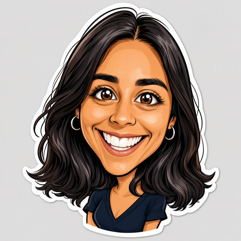 Caricatura: Exagerada con cariño, hecha a mano