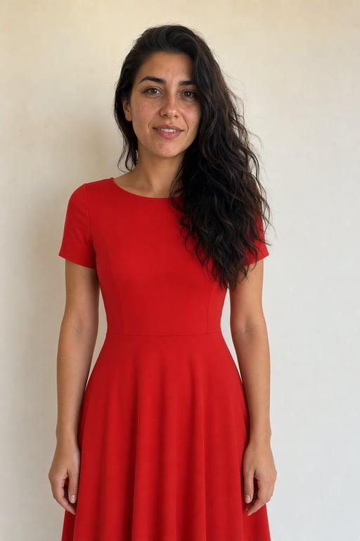 Vestido midi rojo