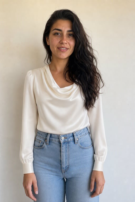 Blusa de seda