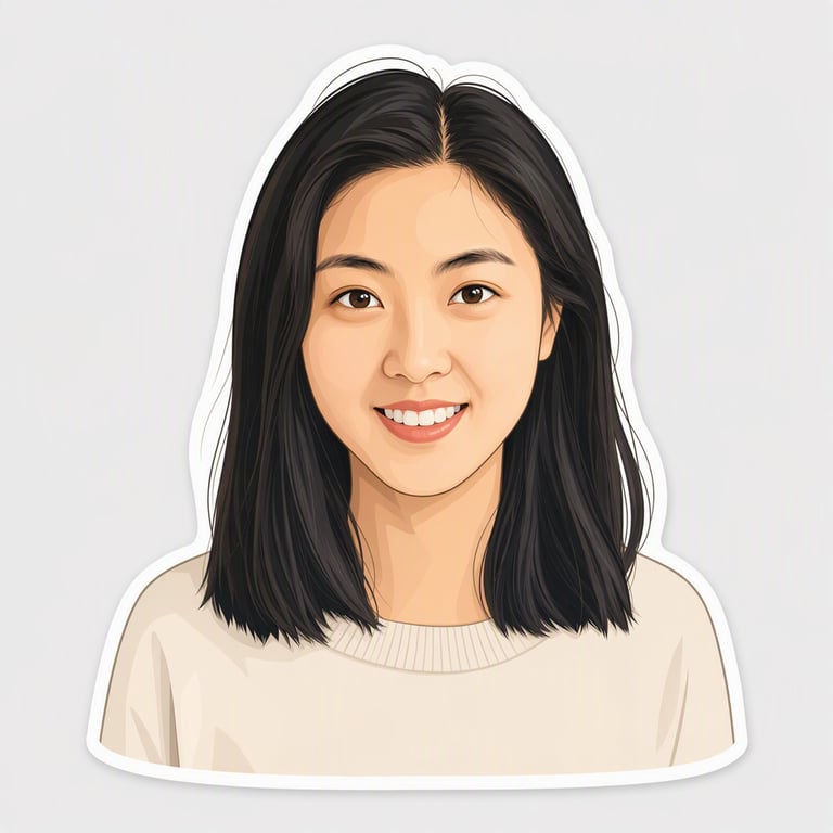 卡通插画: 形状干净、平涂色块、细描边