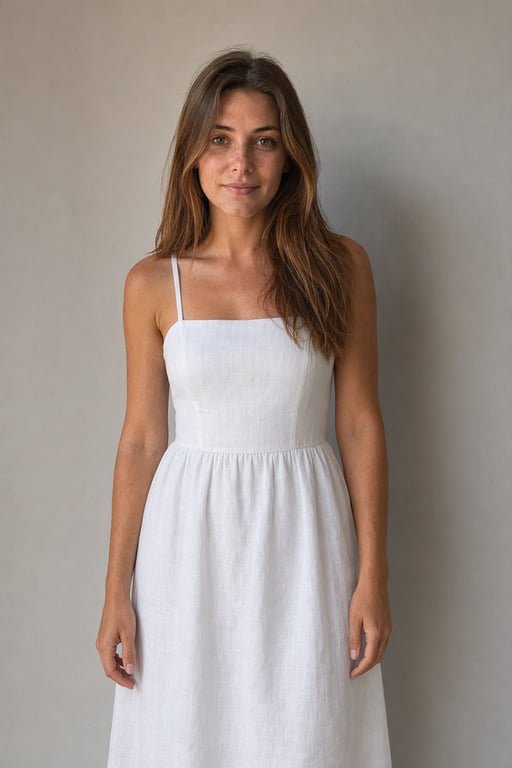 Weißes Sommerkleid
