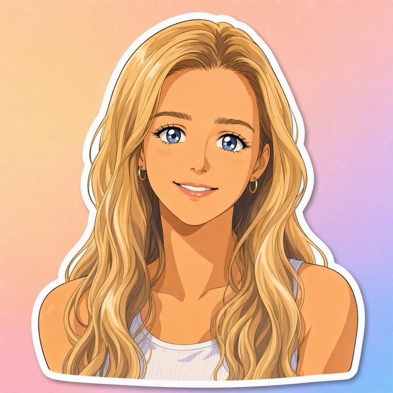 Halvfemser-anime: Cel-skygge, store øjne, pastelgradient