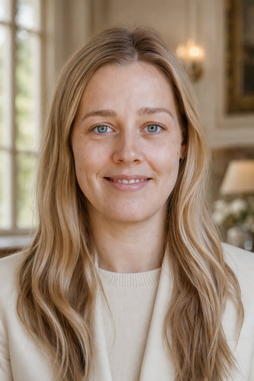 Old money: Cremefarvet blazer, stille luksus indendørs