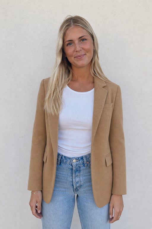 Camelfarvet blazer