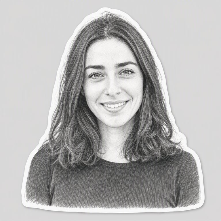Retrato a lápiz: Grafito con un rayado ligero