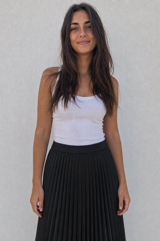 Falda midi plisada