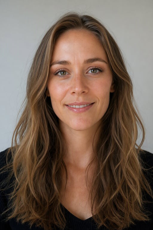 Nude lumineux: Teint hâlé, œil neutre chaud, bouche nude rosée