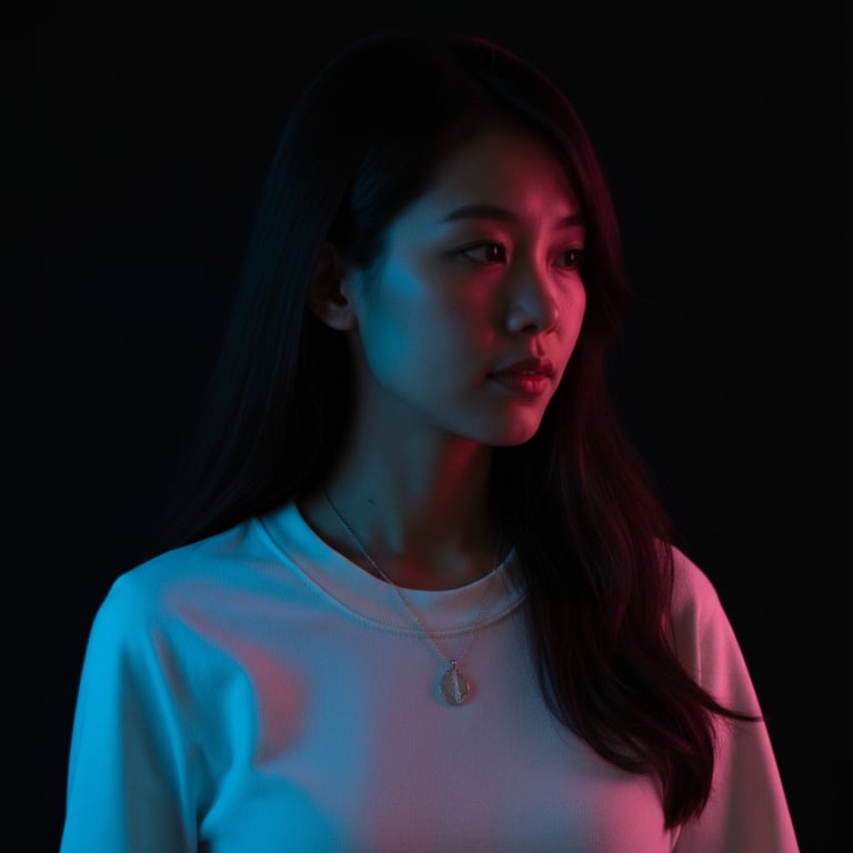 Neon cinematic photoshoot